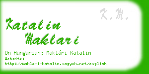 katalin maklari business card